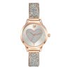 Women'S Fashion Simple Swan Heart Rhinestone Bracelet Watch