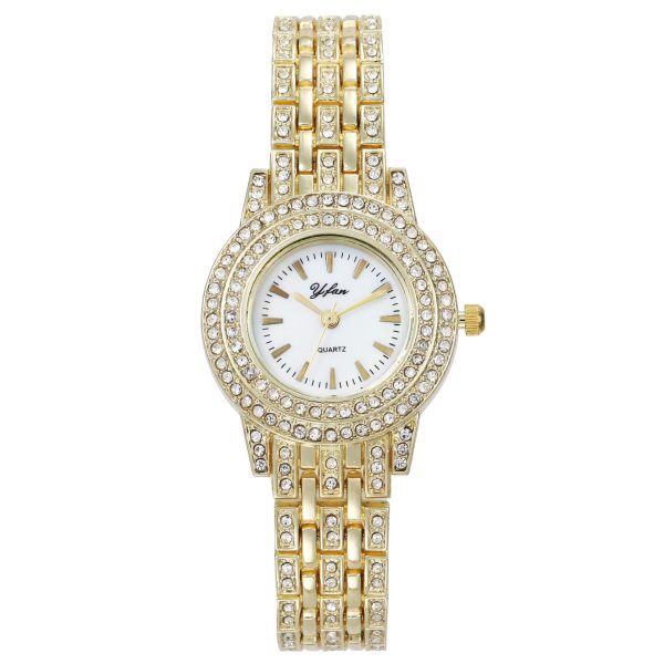 Women'S Fashion Casual Rhinestone Set Steel Strap Quartz Watch