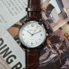 Men'S And Wome'S Fashion Casual Retro Large Round Dial Waterproof Leather Band Quartz Watch