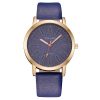 Women'S Casual Fashion Solid Color Round Dial Alloy Buckle Quartz Leather Band Watch