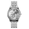 Women'S Fashion Personality Round Dial Rhinestone Butterfly Steel Band Quartz Watch