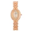 Women'S Fashion Simple Diamond Set Oval Dial Quartz Watch