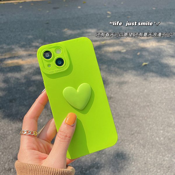Fashion Simple All-Inclusive Heart Silicone Soft Phone Case