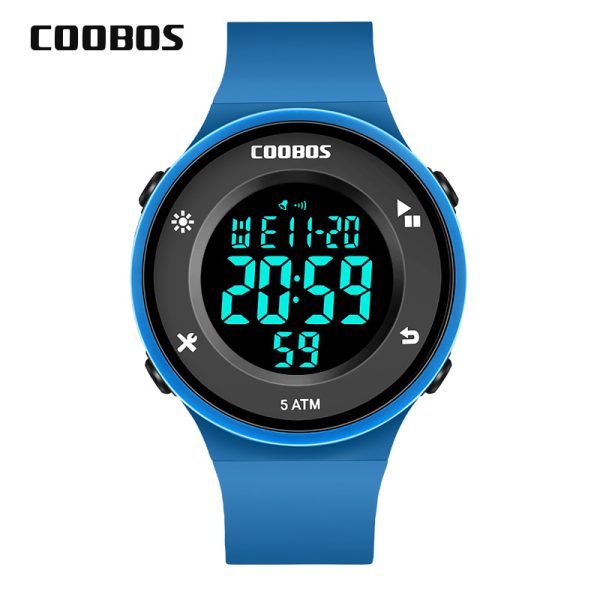 Men'S And Women'S Fashion Casual Round Dial Waterproof Sports Luminous Electronic Watch