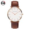 Men'S Fashion Business Casual Waterproof Simple Thin Leather Band Quartz Watch