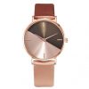 Women'S Fashion Casual Color Matching Simple Round Dial Thin Alloy Buckle Quartz Watch