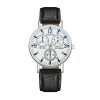 Men'S Casual Fashion Round Dial Leather Band Quartz Watch