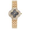 Women'S Fashion Gold Strap Four Leaf Clover Rhinestone Watch