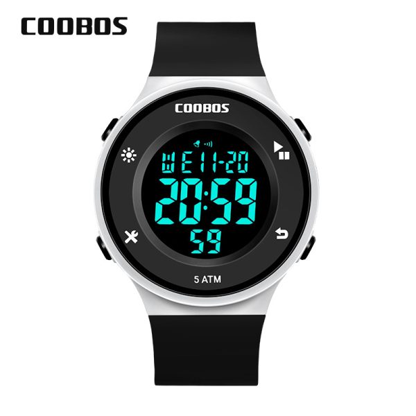 Men'S And Women'S Fashion Casual Round Dial Waterproof Sports Luminous Electronic Watch