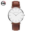 Men'S Fashion Business Casual Waterproof Simple Thin Leather Band Quartz Watch