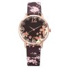 Women'S Fashion Spring Flower Casual Creative Floral Round Dial Alloy Pin Buckle Quartz Watch