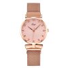 Women'S Casual Fashion Round Dial Stainless Steel Magnetic Buckle Quartz Watch