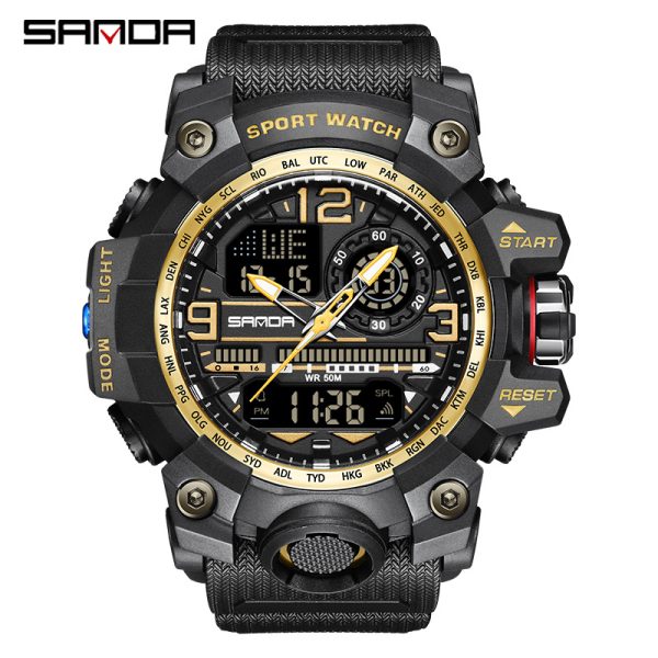 Men'S Fashion Personality Waterproof Multifunctional Electronic Watch