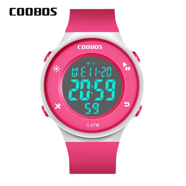 Men'S And Women'S Fashion Casual Round Dial Waterproof Sports Luminous Electronic Watch