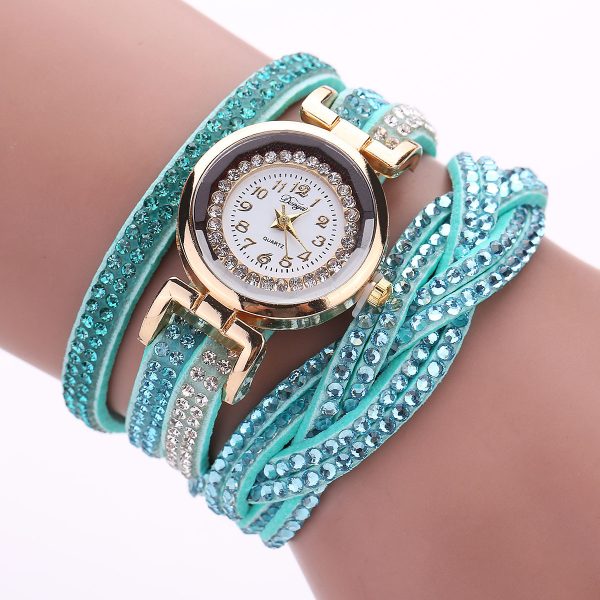 Women Trend Rhinestone Design Bracelet Watch