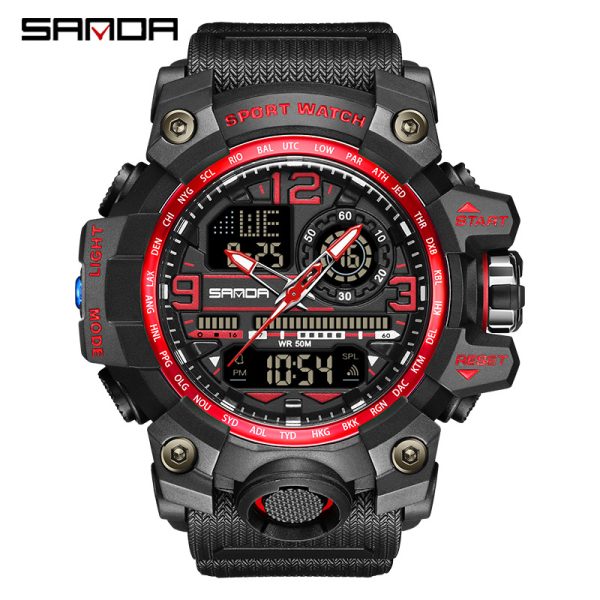 Men'S Fashion Personality Waterproof Multifunctional Electronic Watch