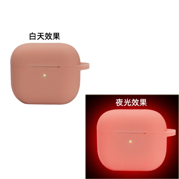 Fashion Simple Solid Color Luminous Protectiv Silicone Airpods Case