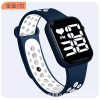 Fashion Casual Sports Multifunctional Large Square Led Hollow Silicone Strap Electronic Watch
