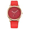 Women'S Casual Fashion Solid Color Round Dial Alloy Buckle Quartz Leather Band Watch