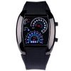 Men'S Fashion Sports Creative Led Fan-Shaped Display Electronic Watch