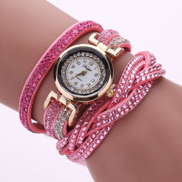 Women Trend Rhinestone Design Bracelet Watch