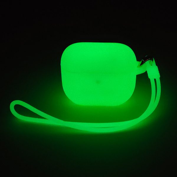 Fashion Simple Solid Color Luminous Protectiv Silicone Airpods Case