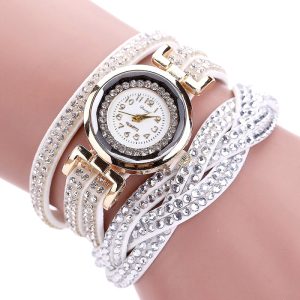 Women Trend Rhinestone Design Bracelet Watch