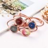 Women'S Fashion Casual Retro Small Round Dial Rhinestone Bracelet Quartz Watch