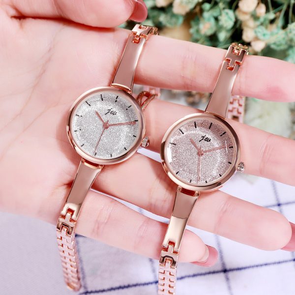 Women'S Casual Fashion Simple Small Round Dial Jewelry Clasp Metal Chain Quartz Watch