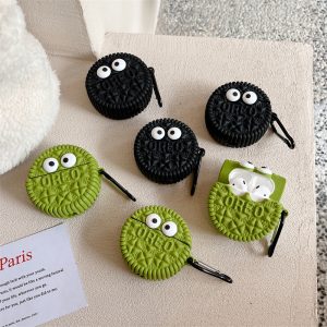 Fashion Creative Cartoon Biscuit Eyes Airpods Silicone Soft Case