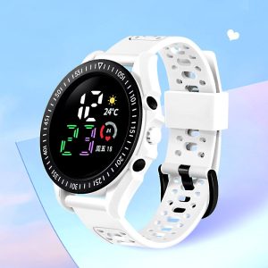Men'S And Women'S Fashion Casual Sports Multicolor Round LED Electronic Watch