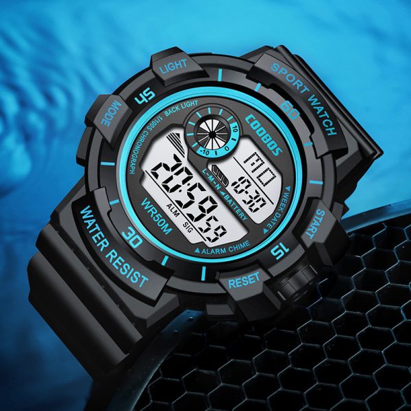 Men'S Fashion Casual Waterproof Sports Electronic Luminous Watch