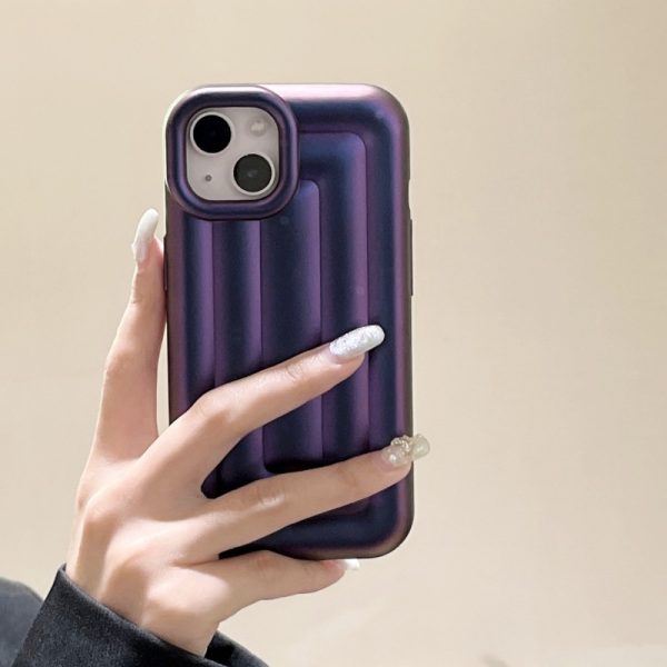 Fashion Personality Three-Dimensional Suitcase Purple All-Inclusive Drop-Proof Apple Phone Case