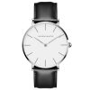 Men'S Fashion Business Casual Waterproof Simple Thin Leather Band Quartz Watch