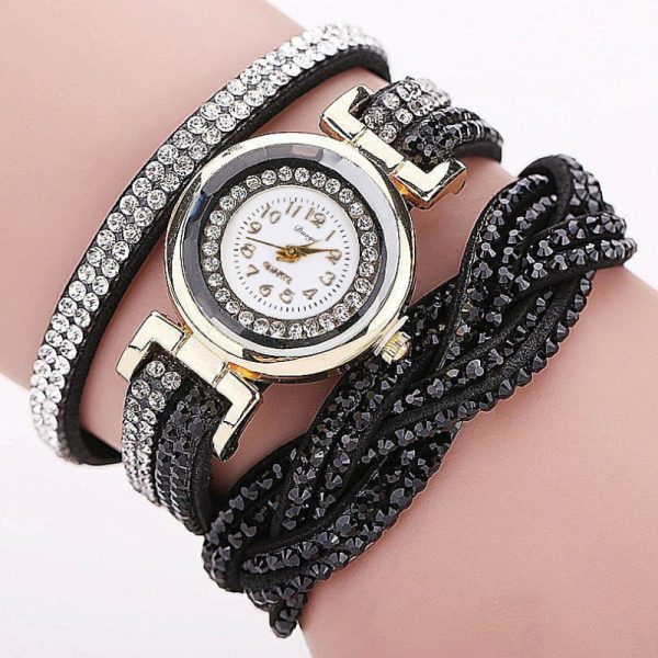 Women Trend Rhinestone Design Bracelet Watch