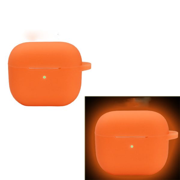 Fashion Simple Solid Color Luminous Protectiv Silicone Airpods Case