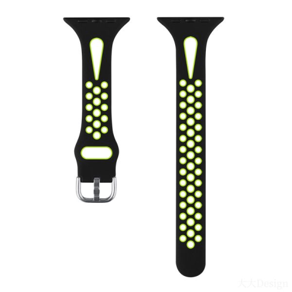 Fashion Simple Hollow Silicone Two-Color Apple Watch Band
