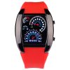 Men'S Fashion Sports Creative Led Fan-Shaped Display Electronic Watch