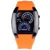 Men'S Fashion Sports Creative Led Fan-Shaped Display Electronic Watch