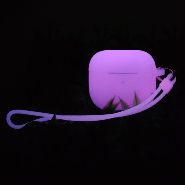 Fashion Simple Solid Color Luminous Protectiv Silicone Airpods Case