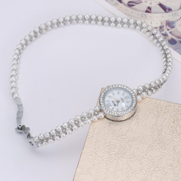 Women Fashion Exquisite Pearl Bracelet Watch