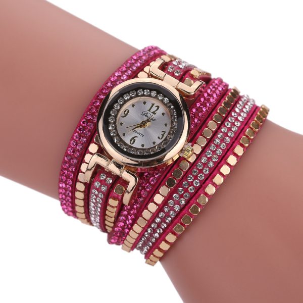 Women Fashion Personality Rhinestone Bracelet Watch