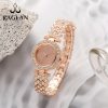 Women'S Fashion Simple Full Diamond Round Quartz Watch