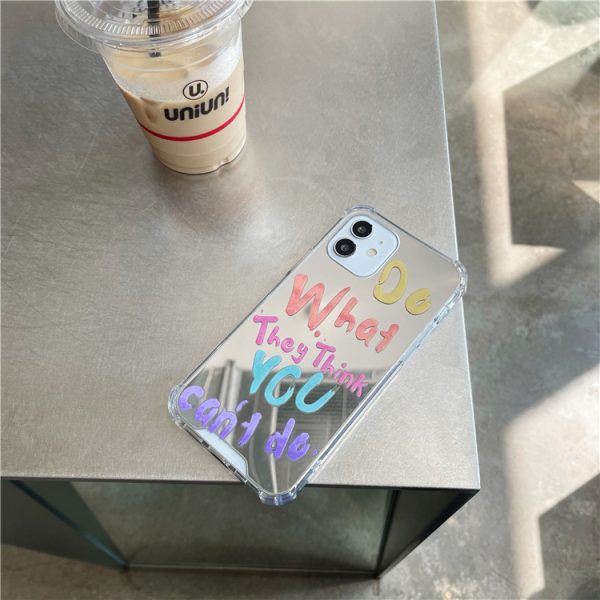 Creative Mirror Design Letter Printed Phone Case