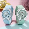 Men'S And Women'S Fashion Personality Sports Round Dial Multi-Functional Luminous Waterproof Electronic Watch