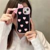 Fashion Cute Heart Bowknot Anti-Drop Soft Silicone Phone Apple Case