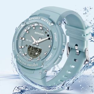 Men'S And Women'S Fashion Personality Solid Color Sports Waterproof Multi-Functional Electronic Watch
