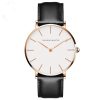 Men'S Fashion Business Casual Waterproof Simple Thin Leather Band Quartz Watch