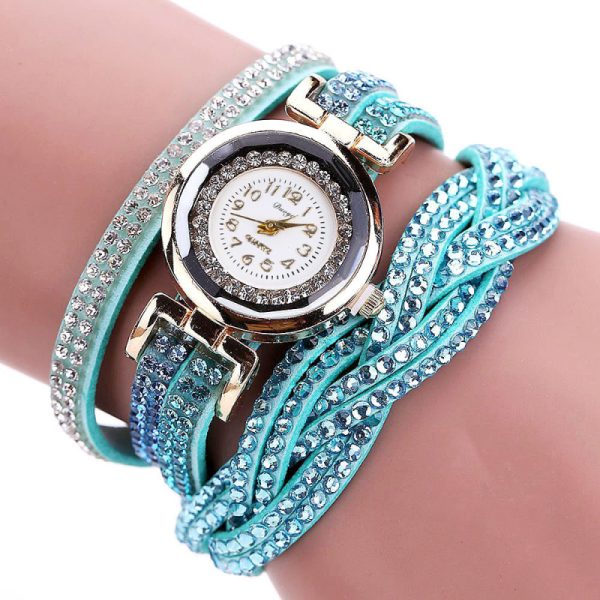 Women Trend Rhinestone Design Bracelet Watch