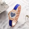 Women'S Fashion Simple Swan Heart Rhinestone Bracelet Watch